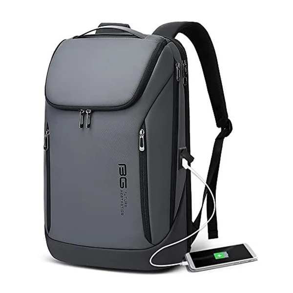 1Image_600x600 Bange BG-2517 USB Charging 15.6 Inch Laptop Business Travel Backpacks (Grey) - Image 1