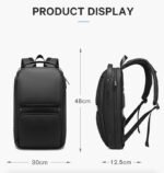 BANGE Bg-7261 Men Waterproof Business Laptop Backpack (Black) - Image 7