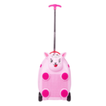 Remote Control Animal Trolley Luggage Game Kids Toy Travel Case (Pink)