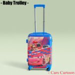 Kid's Polycarbonate Cartoon 4 Wheel 360 Rotating Non-Breakable Suitcase Luggage Trolley - Car Cartoon