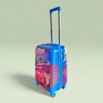 Kid's Polycarbonate Cartoon 4 Wheel 360 Rotating Non-Breakable Suitcase Luggage Trolley - Car Cartoon - Image 2