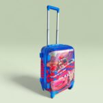 Kid's Polycarbonate Cartoon 4 Wheel 360 Rotating Non-Breakable Suitcase Luggage Trolley - Car Cartoon - Image 3