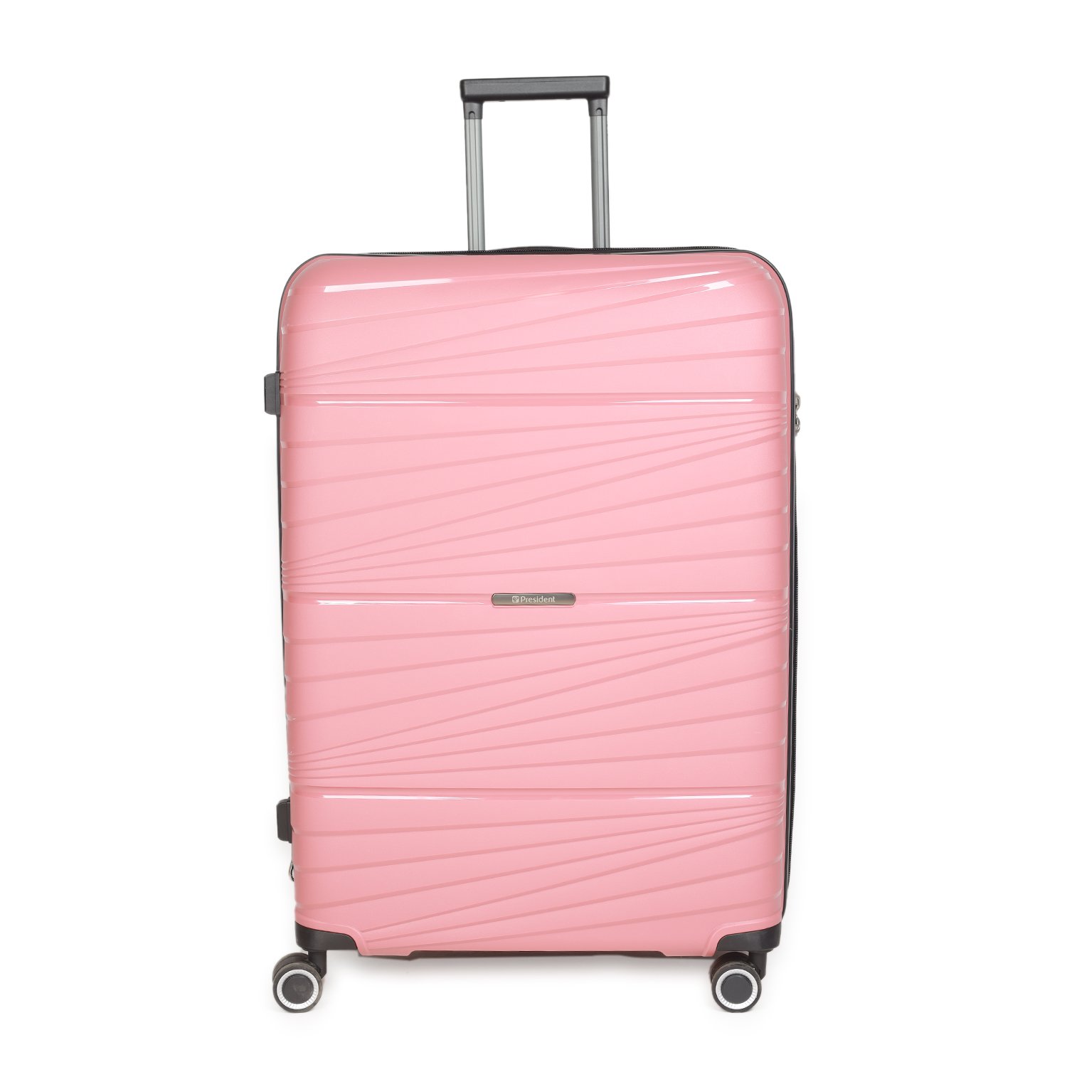 d405291fee68cf3fdc540dbafbf94579 President Waterproof Pp Fiber Case Travel Luggage 1904 Pink - Image 1