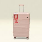 ICE lightweight Hardcase PP With 360 Degree wheels Trolley Luggage (Baby Pink)