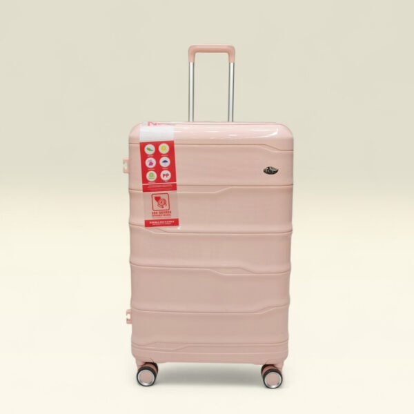 ICE lightweight Hardcase PP With 360 Degree wheels Trolley Luggage (Baby Pink)