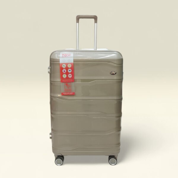 ICE lightweight Hardcase PP With 360 Degree wheels Trolley Luggage (Champagne)