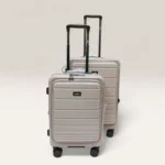 Smart Polo 95101 Lightweight Hard Durable Polycarbonate With 360° Wheels Trolley Luggage (Champagne)