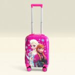 Kid's Polycarbonate Cartoon 4 Wheel 360 Rotating Non-Breakable Suitcase Luggage Trolley - Frozen Elsa Anna - Image 6