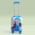 Kid's Polycarbonate Cartoon 4 Wheel 360 Rotating Non-Breakable Suitcase Luggage Trolley - Disney Frozen - Image 6