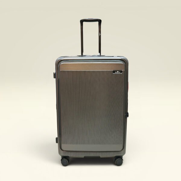 Smart Polo 95688 Lightweight Hard Durable Polycarbonate With 360° Wheels Trolley Luggage (Dark Gray/Gunmetal)