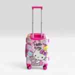 Kid's Polycarbonate Cartoon 4 Wheel 360 Rotating Non-Breakable Suitcase Luggage Trolley - Hello Kitty - Image 6