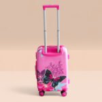Kid's Polycarbonate Cartoon 4 Wheel 360 Rotating Non-Breakable Suitcase Luggage Trolley - Butterflies - Image 5