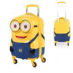 Kid's 20' 3D Minion Design ABS +PC hard shell 4 Wheel 360 Rotating Luggage Trolley - Image 4