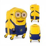 Kid's 20' 3D Minion Design ABS +PC hard shell 4 Wheel 360 Rotating Luggage Trolley - Image 5