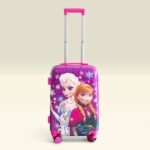 Kid's Polycarbonate Cartoon 4 Wheel 360 Rotating Non-Breakable Suitcase Luggage Trolley - Frozen Elsa Anna - Image 2