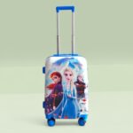 Kid's Polycarbonate Cartoon 4 Wheel 360 Rotating Non-Breakable Suitcase Luggage Trolley - Disney Frozen - Image 2