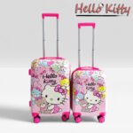 Kid's Polycarbonate Cartoon 4 Wheel 360 Rotating Non-Breakable Suitcase Luggage Trolley - Hello Kitty - Image 2