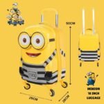 Kid's 20' 3D Minion Design ABS +PC hard shell 4 Wheel 360 Rotating Luggage Trolley - Image 7