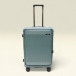 Smart Polo 95688 Lightweight Hard Durable Polycarbonate With 360° Wheels Trolley Luggage (Sage Blue/Green)
