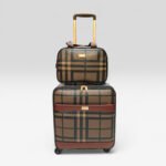 Luxury Canvas 18 Inch Trolley Luggage with Matching Beauty Box Set (LCD-03)