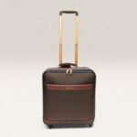Bojuegzi Water Resistant 18 Inch Cabin Size Soft Trolley Luggage - Brown