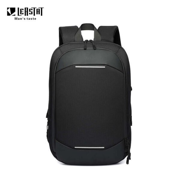 LEASTAT 14 Inch Simple Lightweight Casual Expandable Business Laptop Backpack Office Bag (Black)