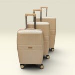 Partner Lightweight Polycarbonat Hard Shell Trolley Luggage D3 (Champagne)