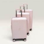 Partner Lightweight Polycarbonat Hard Shell Trolley Luggage D2 (Baby Pink)
