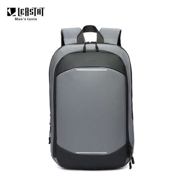 LEASTAT 14 Inch Simple Lightweight Casual Expandable Business Laptop Backpack Office Bag (Grey)